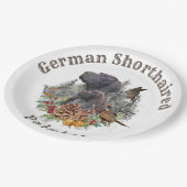 Duitse schoorsteenwijzer in winterpapierfabriek papieren bordje (Gekanteld)