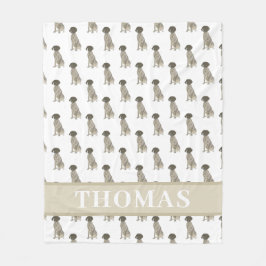 Duitse schoorsteenwijzer (lever en wit) fleece deken