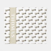 Duitse schoorsteenwijzer (lever en wit) fleece deken (Voorkant (Horizontaal))