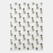 Duitse schoorsteenwijzer (lever en wit) theedoek (Verticaal)