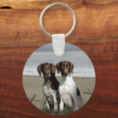 Duitse schoorsteenwijzer over de strand - Sleutelh Sleutelhanger (Voorkant)