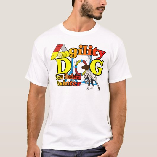 Duitse schotel met geschorste pointer Agility T-shirt (Voorkant)