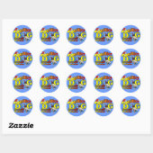 Duitse schotel met geschorste pointer-behendigheid ronde sticker (Vel)