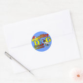 Duitse schotel met geschorste pointer-behendigheid ronde sticker (Envelop)