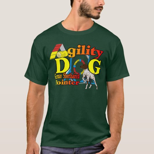 Duitse schotel met geschorste pointer-behendigheid t-shirt (Voorkant)