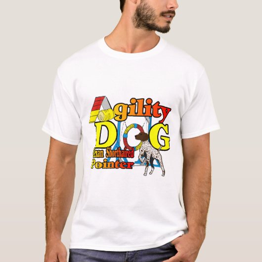 Duitse schotel met geschorste pointer-behendigheid t-shirt (Voorkant)