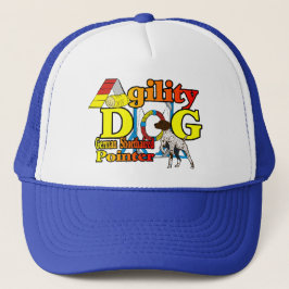 Duitse schotel met geschorste pointer-behendigheid trucker pet