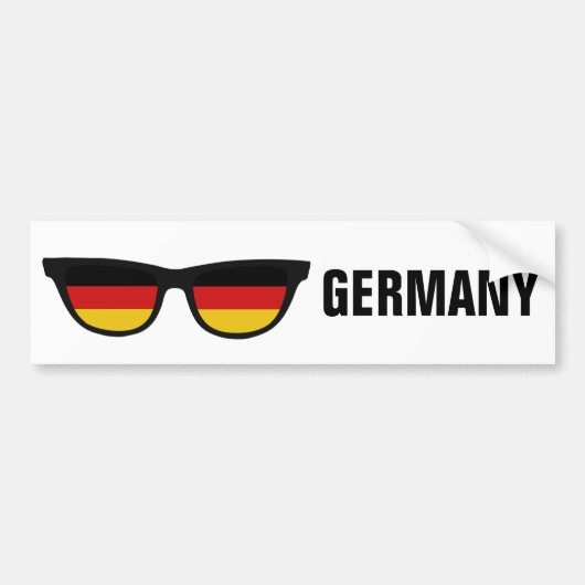 Duitse Shades aangepaste tekst & kleurenbumperstic Bumpersticker (Voorkant)