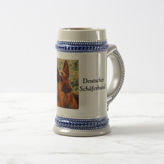 Duitse Shepard - Deutscher Schäferhund Bierpul (Voorkant rechts)