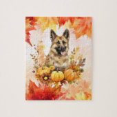 Duitse Shepard in de herfst Legpuzzel (Verticaal)