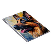 Duitse Shepard olieverfschilderij Notitieboek (Rechterzijde)