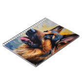 Duitse Shepard olieverfschilderij Notitieboek (Linkerzijde)