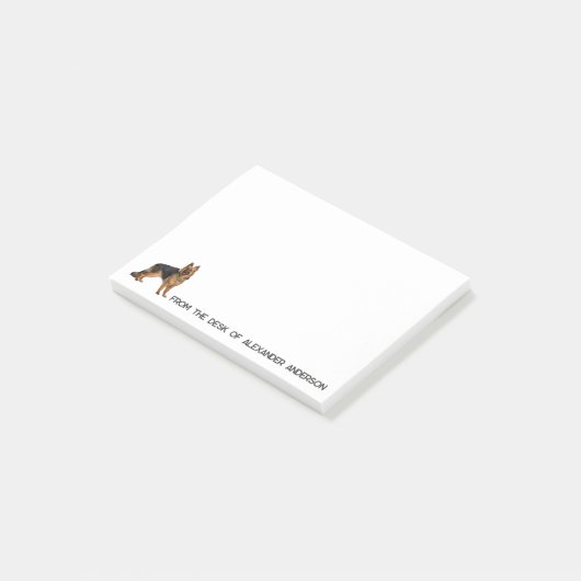 Duitse Shepard Realistisch Personaliseer Notities Post-it® Notes (Schuin)