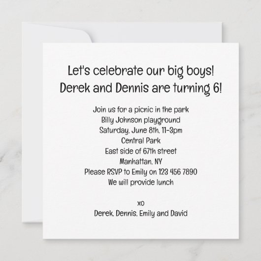 Duitse Shepard verjaardagsuitnodiging, Hond verjaa Kaart (Achterkant)