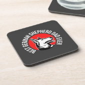 Duitse Shepherd Dad, Dog Dad Bier Onderzetter (Linkerzijde)