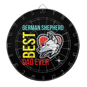 Duitse Shepherd Dad, Dog Dad Dartbord