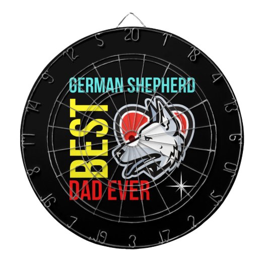 Duitse Shepherd Dad, Dog Dad Dartbord (Voorkant)