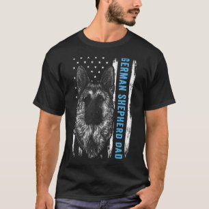 Duitse Shepherd Dad for Men American Flag Dog Dad T-shirt