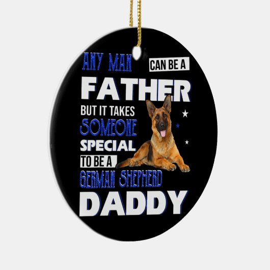  Duitse Shepherd Dad Vaderdag Proud Keramisch Ornament (Rechts)