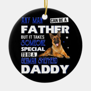Duitse Shepherd Dad Vaderdag Proud Keramisch Ornament