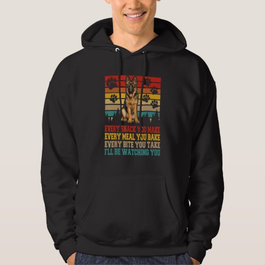 Duitse Shepherd Dog Activities Matching Dog Hoodie (Voorkant)