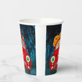 Duitse Shepherd Dog Driving Car Scary Halloween Papieren Bekers (Links)