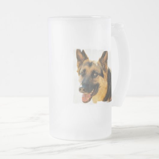 Duitse Shepherd Dog Foto van Frosted Mok (Voorkant rechts)