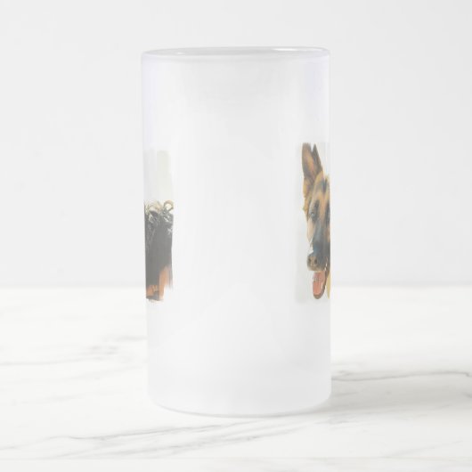 Duitse Shepherd Dog Foto van Frosted Mok (Center)