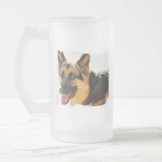 Duitse Shepherd Dog Foto van Frosted Mok (Links)