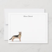 Duitse Shepherd Dog Gray Border op maat Notitiekaartje (Voorkant)