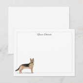 Duitse Shepherd Dog Gray Border op maat Notitiekaartje (Voorkant / Achterkant)