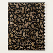 Duitse Shepherd Dog GSD - Goud op zwart Planner (Achterkant)