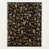 Duitse Shepherd Dog GSD - Goud op zwart Planner (Voorkant)