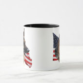 Duitse Shepherd Dog head met vlag Mok (Midden)