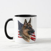 Duitse Shepherd Dog head met vlag Mok (Links)