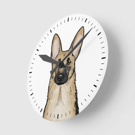 Duitse  Shepherd Dog Ronde Klok (Hoek)