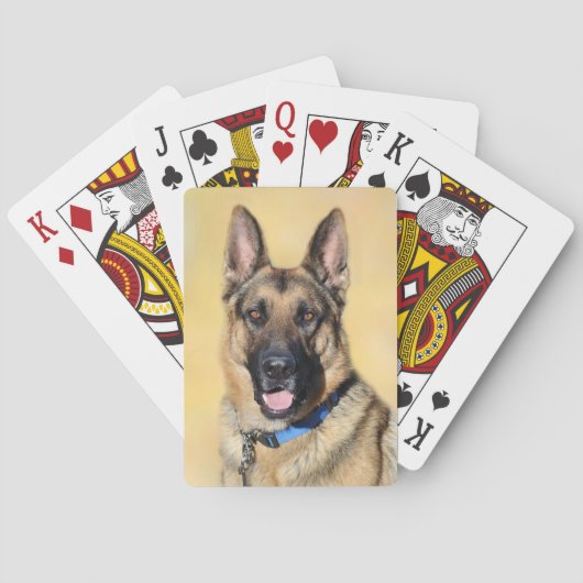Duitse Shepherd Dog-speelkaarten Pokerkaarten (Achterkant)