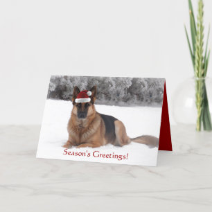 Duitse Shepherd Holiday Greeting Feestdagen Kaart