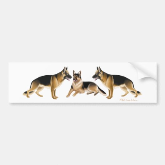 Duitse Shepherd K9 Bumpersticker (Voorkant)