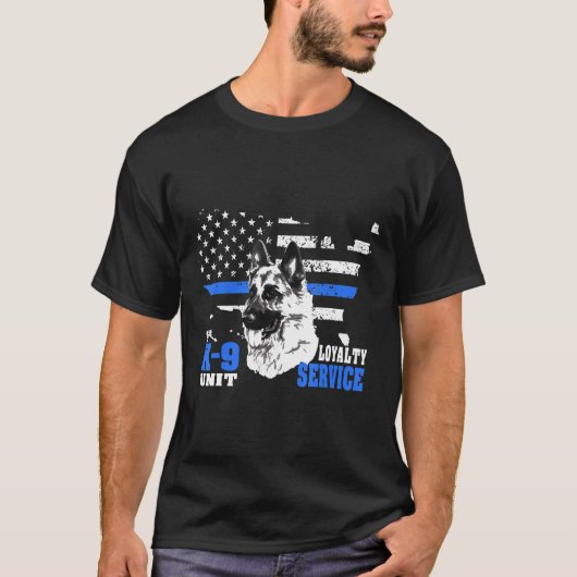 Duitse Shepherd K9 Unit Dog Breeder Mannen Women K T-shirt (Voorkant)