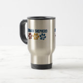 DUITSE SHEPHERD Pap Paw Print 1 Reisbeker (Voorkant links)