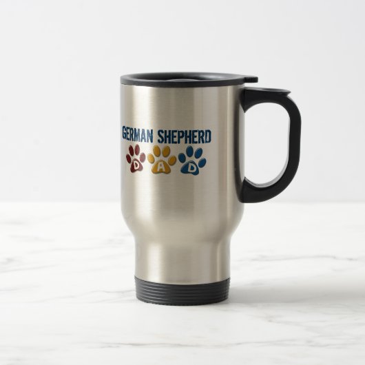 DUITSE SHEPHERD Pap Paw Print 1 Reisbeker (Rechts)