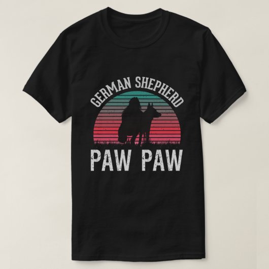 Duitse Shepherd PAW PAW  Dog T-shirt (Design voorkant)