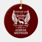 Duitse Shepherd pet dog guardian angel Keramisch Ornament (Voorkant)