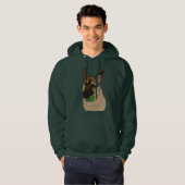 Duitse Shepherd Play Time with Ball Hoodie (Voorkant volledig)