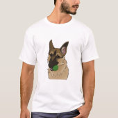 Duitse Shepherd Play Time with Ball T-shirt (Voorkant)