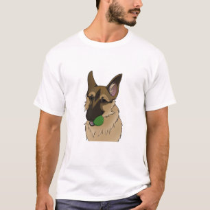 Duitse Shepherd Play Time with Ball T-shirt
