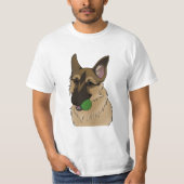 Duitse Shepherd Play Time with Ball T-shirt (Voorkant)
