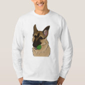 Duitse Shepherd Play Time with Ball T-shirt (Voorkant)