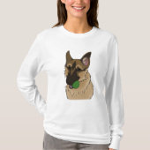 Duitse Shepherd Play Time with Ball T-shirt (Voorkant)